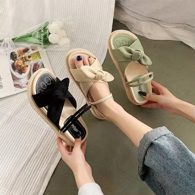 Fashion Summer Slippers Flower Sandals Women Sandalias Mujer Fairy Style Platform Roman Ladies Beach Shoes Woman 2024 Trend New Sandals