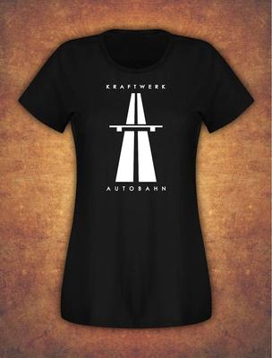 KRAFTWERK AUTOBAHN RETRO TECHNO T- Shirt Female Black