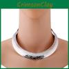 Choker Regolabile in Ferro con Esagerato Motivo Floreale per Donna