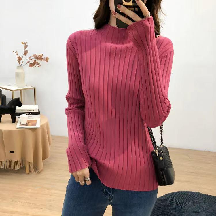 

Водолазка Пуловеры Базовые свитера Женщины Осень Зима Базовая рубашка Длинный рукав Короткий Slim-fit Tight Джемпер Топы Однотонные 4XL 70-75 kg персиковый