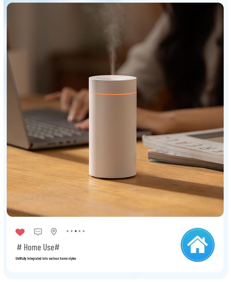 Portable Car Aromatherapy Diffuser with Seven-Color LED and USB Humidifier