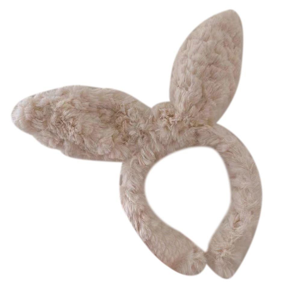 

Hair Jewelry Rabbit Ear Hair Hoop Party Dress Bow Head Hoop Hairband Women Lady Girl бежевий