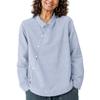 Women's Casual Striped Shirt Long Sleeve Button Front Blouse Collared Top for Everyday Wear and Office Use