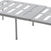 Kitchen Counter Storage Rack Grey ABS Plastic Punch  Expandable Large Capacity Kitchen Cabinet S