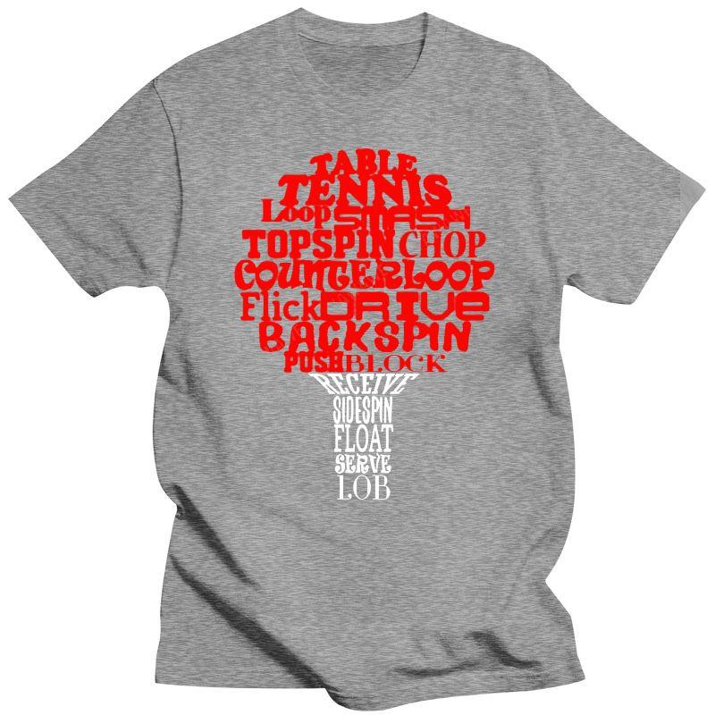 Black t shirt for male summer brand teeshirt Unisexs Clothing Table Tennis Word Cloud UnisexS TShirt teenager tee shirt fashion top S