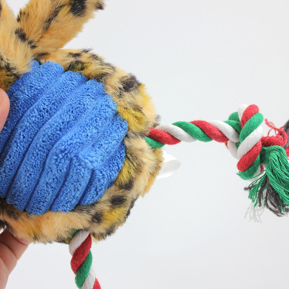 Simulation Leopards Tigers Cotton Rope Knot Dog Toy Plush Giraffe Squeak Pet Toy