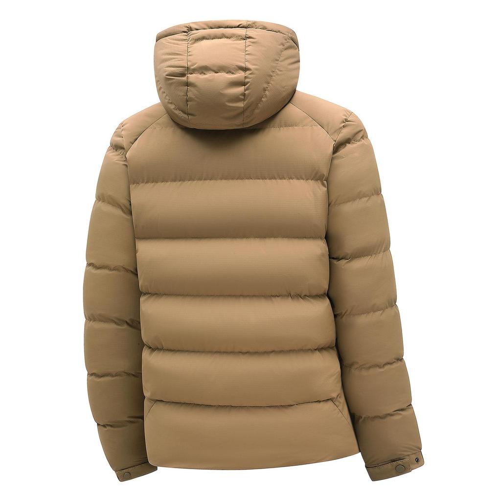 Men's Hooded Down Cotton Jacket - Trendy, Casual, Thick, and Warm Coat.
