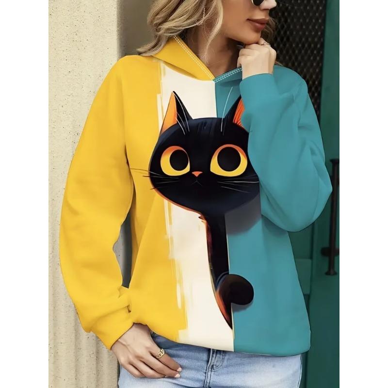 Women's Autumn and Winter 3D Printed Hooded Fashion Versatile Trend Breathable Casual Hoodies & Sweatshirts (women’s)