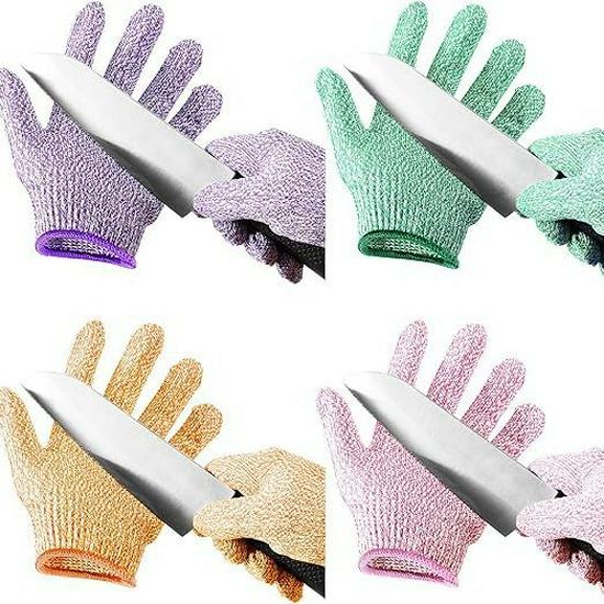 Level 5 Cut-Resistant HPPE Children's Gloves for Kitchen Safety, Multi-Color Options