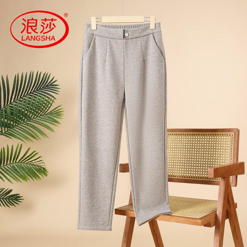 LangSha Women s Versatile Wool Blend Straight-Leg Pants 4XL