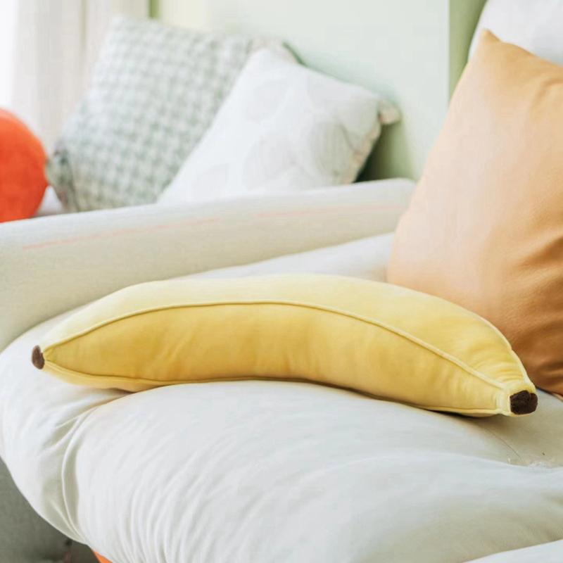 50/80cm Soft Cartoon Yellow Banana Plush Toys Stuffed Fruit Cushion Pillow Creative Girls Valentine's Gift Plush Toy Doll