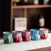 Single cup ceramic cup Kung Fu creative kiln change retro ceramic master cup teacup home business gift tea set
