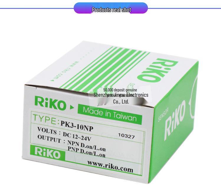 Genuine RIKO PK3-10NP Photoelectric Sensor (Through-beam Type), Replaces PK3-5N