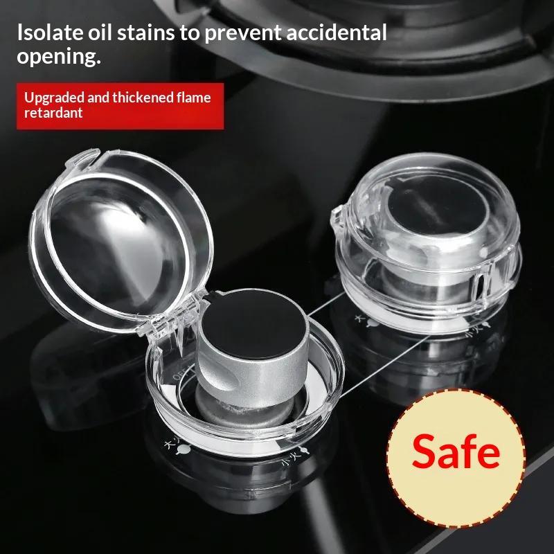 2Pcs Dustproof Clear Stove Knob Protector Durable Gas Oven Stove Knob Guard for Home Kitchen Daily Use Child Safety