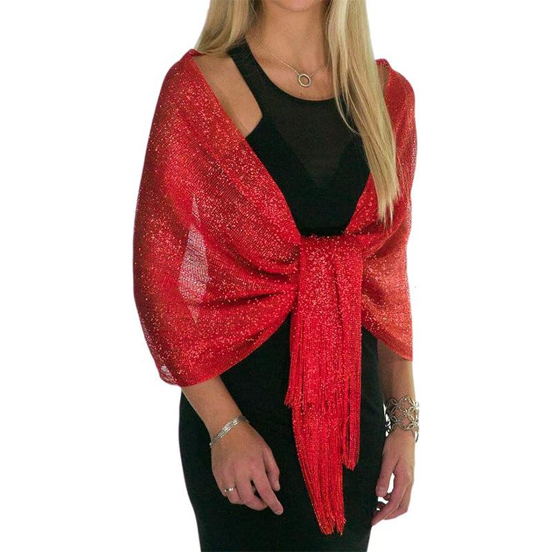 

Shawl , Flat Towel , Scarf , Shawl One Size червоний