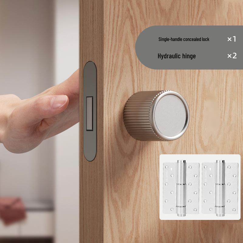 Kugelförmiges minimalistisches verstecktes Türschloss: Unsichtbar, abschließbar, einseitig für Schlafzimmer-Innenbereich, ohne Griff