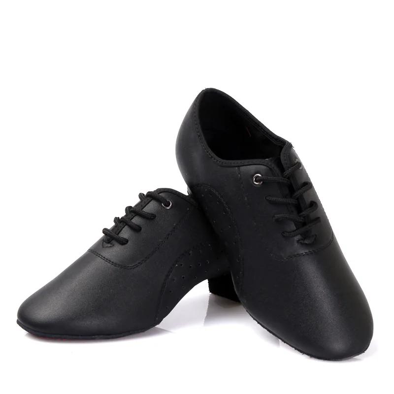 

Latin Dance Shoes Leather Men Modern Ballroom International Dance Square Male Dancing Shoe Soft Sole Sneakers Boy Child 26