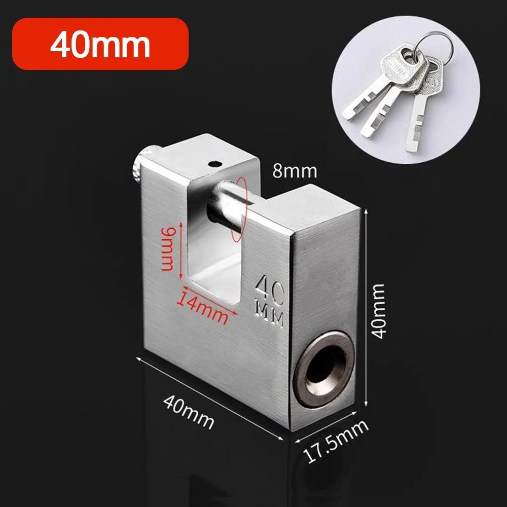 Useful Stainless Steel Heavy Duty Padlocks Anti-cut Anti-pry Anti-theft Lock With Keys Security Gate Locks