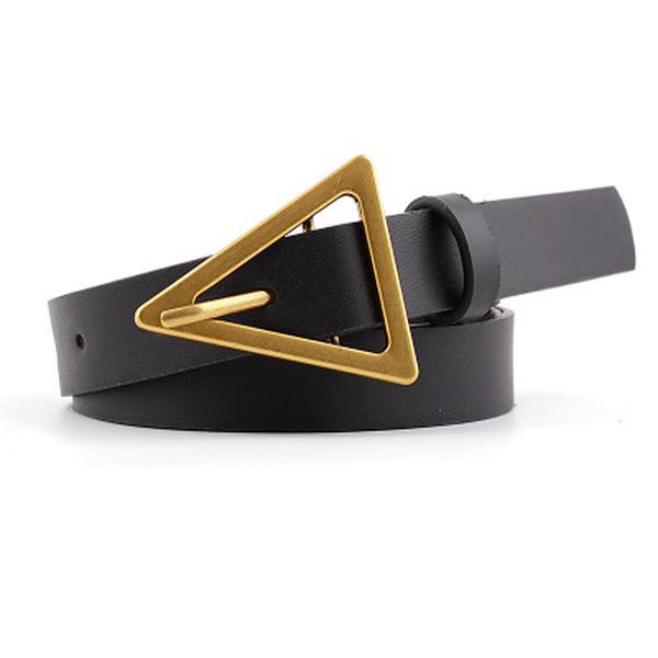 Women Triangle Belt Women Dress Belt Decoration Triangle Buckle Casual Jeans Slim Belt