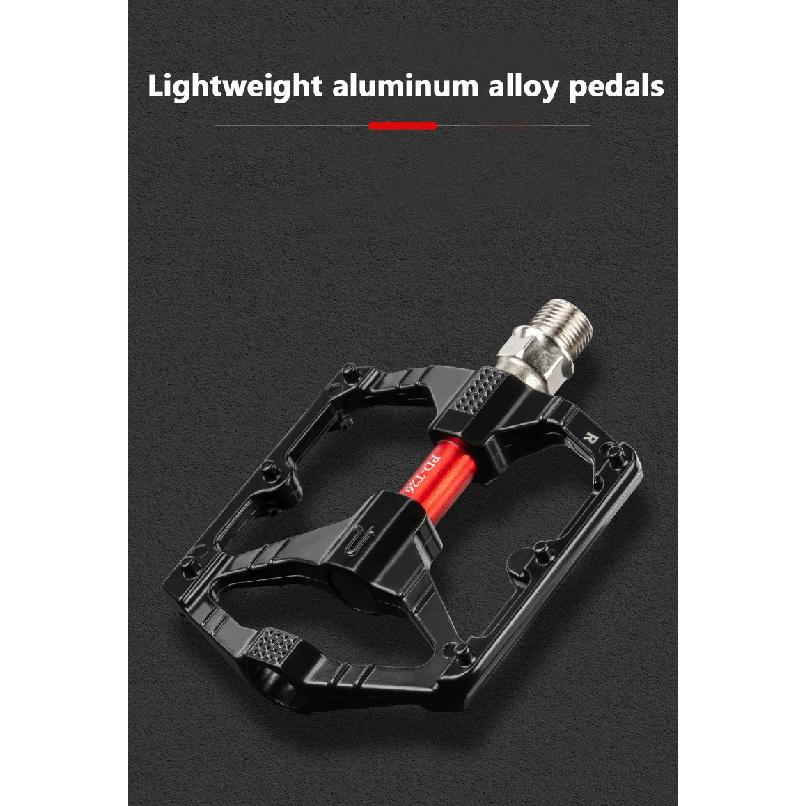 PROMEND MTB Bicycle Pedal Anti-Slip Double DU Bearings Lightweight Aluminum Alloy Pedal Wide Platform Pedals Mountain Bike Parts