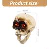 Animated Talking Skull with Flashing Eye and Moving Jaw Halloween Skeleton Head Decoration Terrifying Party Accessory