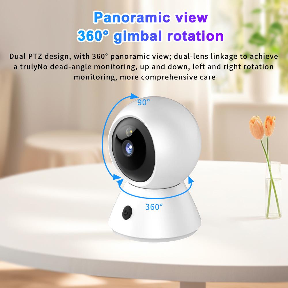 One-click Call Intelligent Dual-frequency Linkage Doorbell Wifi Camera HD Night Vision Gimbal Security Monitor