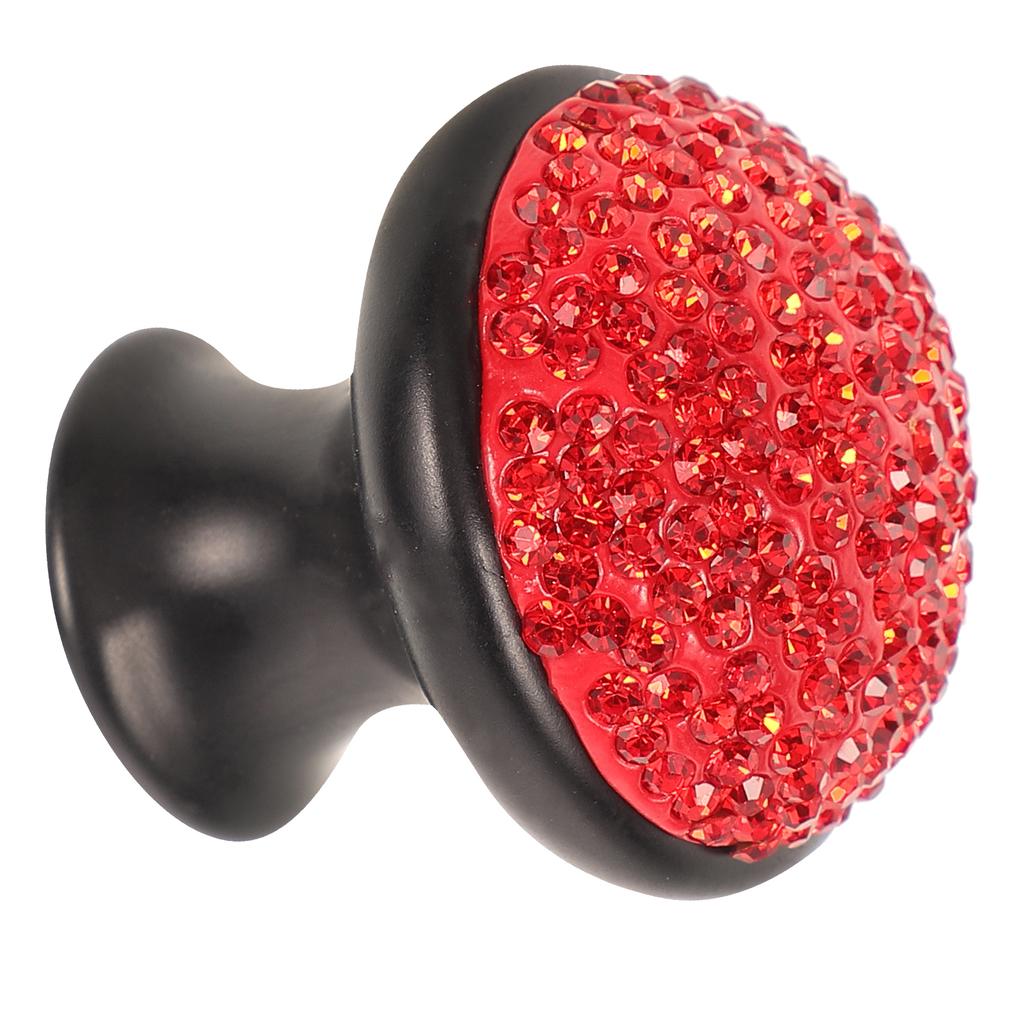 Aluminum Alloy Door Knobs Black Rhinestone Mushroom Shape Creative Pull Handle Cabinet Drawer Cupboard Shining Alloy Knobs