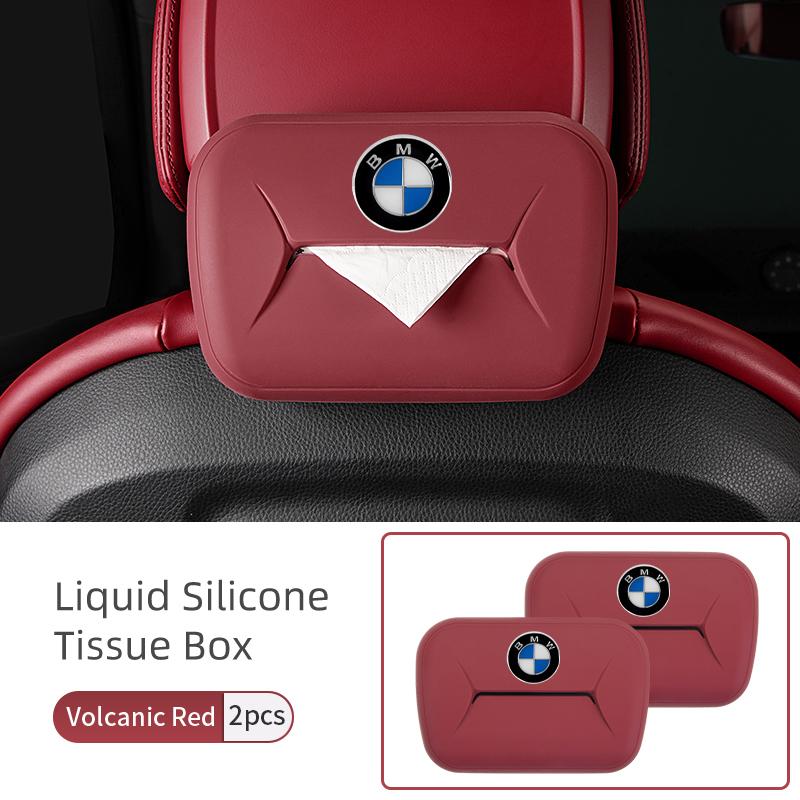 For BMW Hot 2025 For BMW 1/2PCS Silicone Tissue Boxes Car Interior Storage Boxs Accessories E91 E92 E93 E60 F10 F30 E39 E36 E87