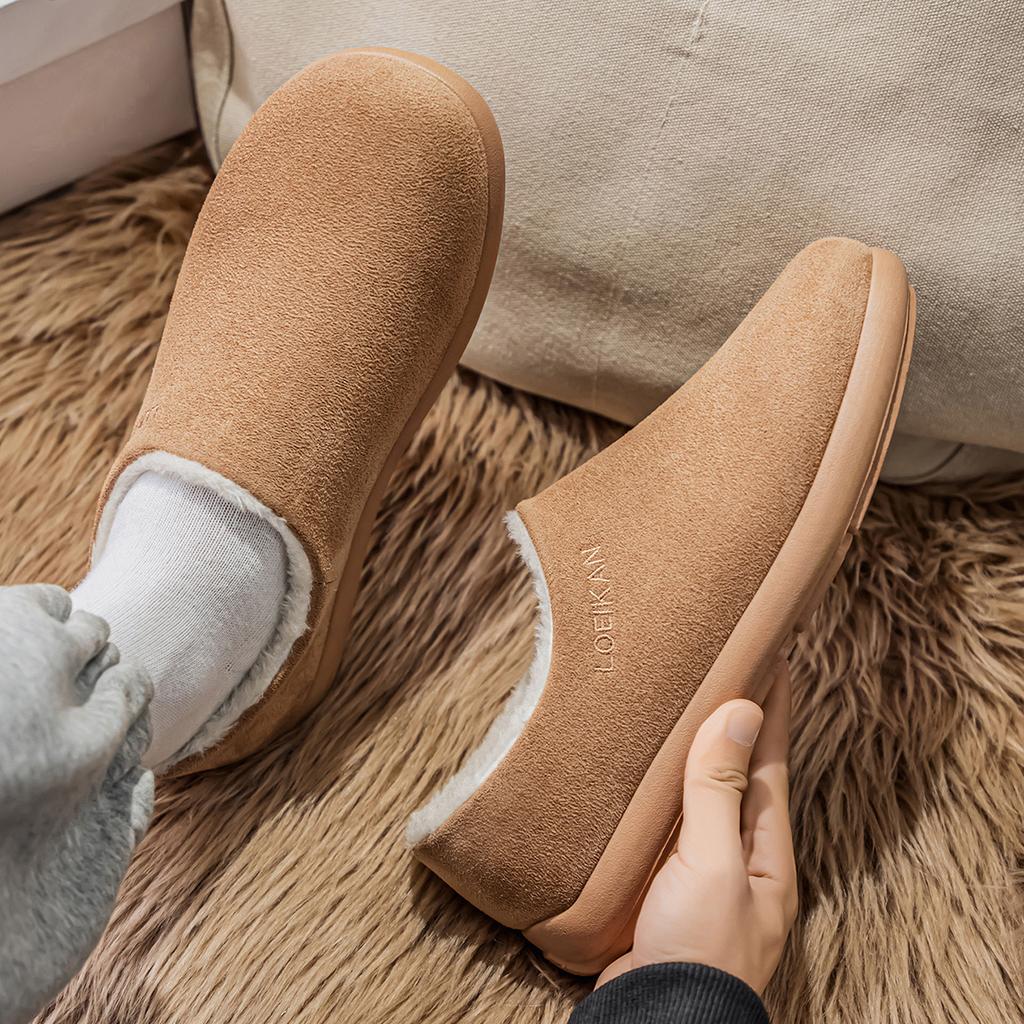 Men'S New Style Snow Boots, Lined With Fleece For Warmth And Cold Resistance, Cotton Boots And Cotton Slippers, Versatile,