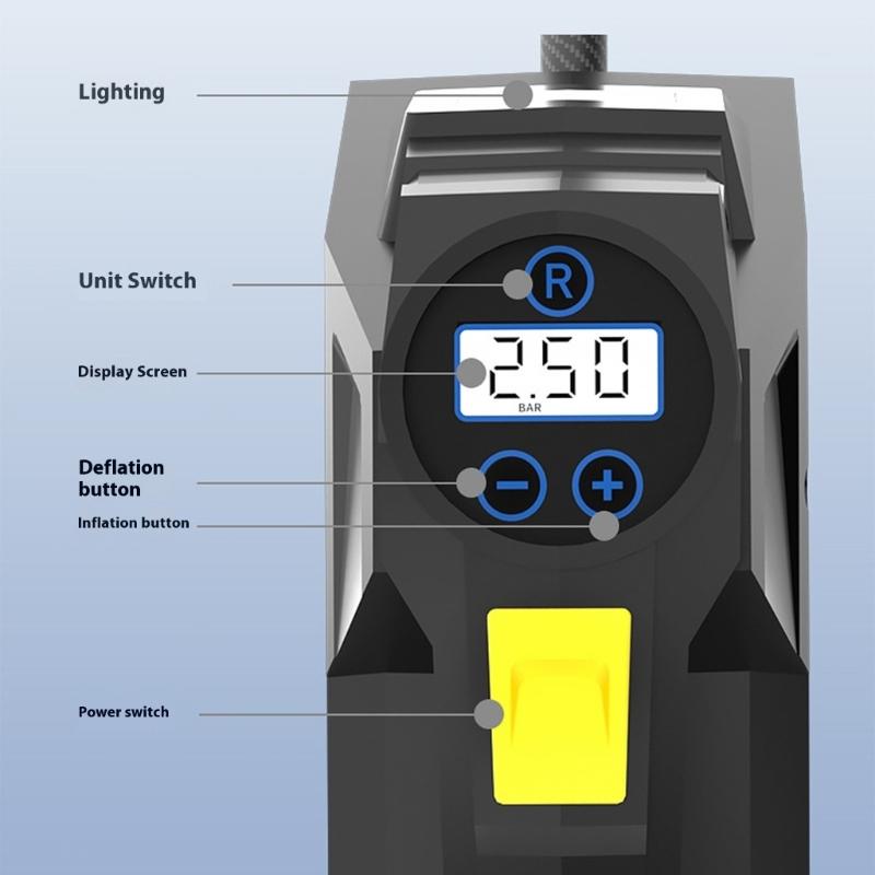 Small Cordless Tire Pumps with Real Time Pressure Monitoring Travel Essential Upgrades for Cars Bikes Sports Equipment