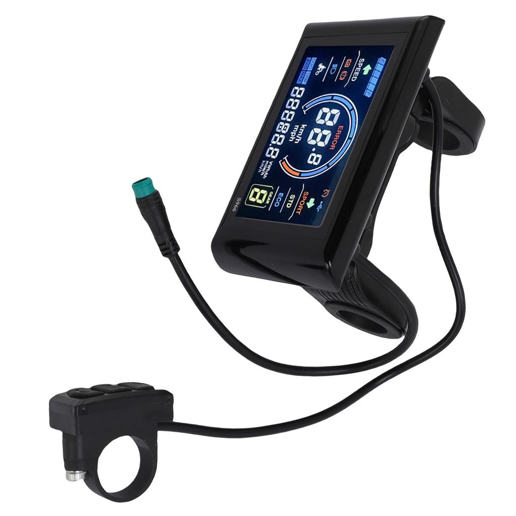 Electric Bike LCD Display Meter Smart Electric Scooter Colorful Display Control Panel with 5 Core Waterproofing