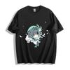 Venti Genshin Chibi T - Shirt - Cute Dove and Floral Design Unisex Tee