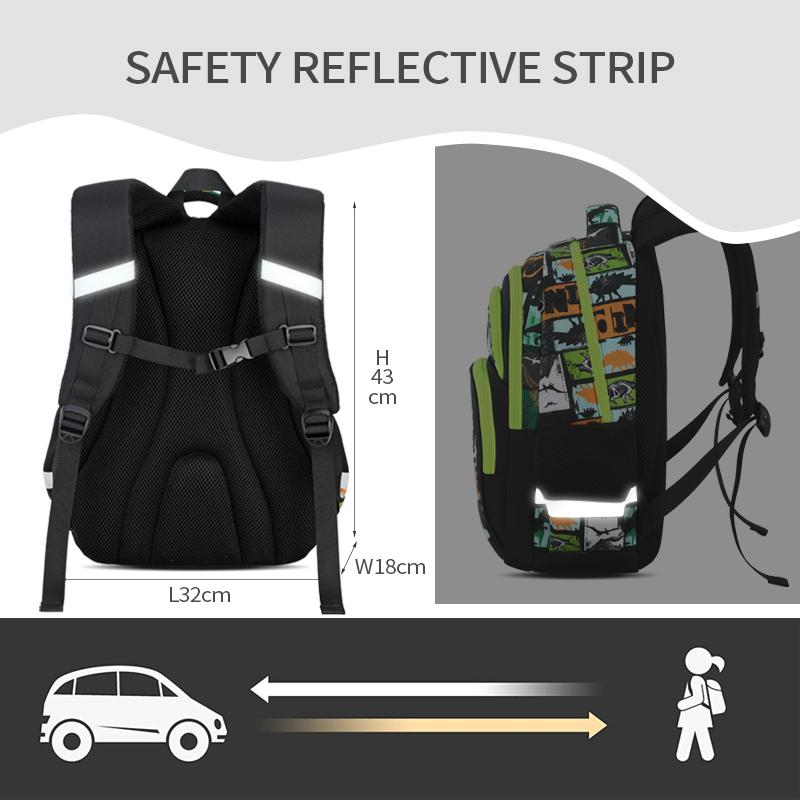 School Bags Child School Backpacks For Teenager Girls Boys Cartoon Dinosaur Anime Backpack