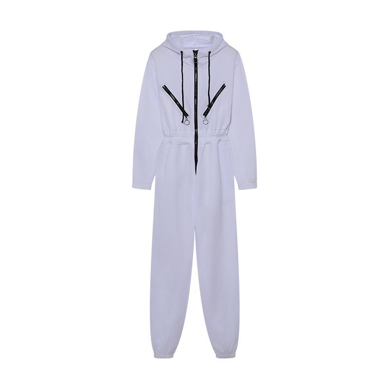 2024 Sporty Casual Women's Hooded Jumpsuit Set