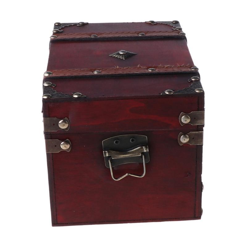 Vintage Wooden Storage Box Antique Jewelry for Je