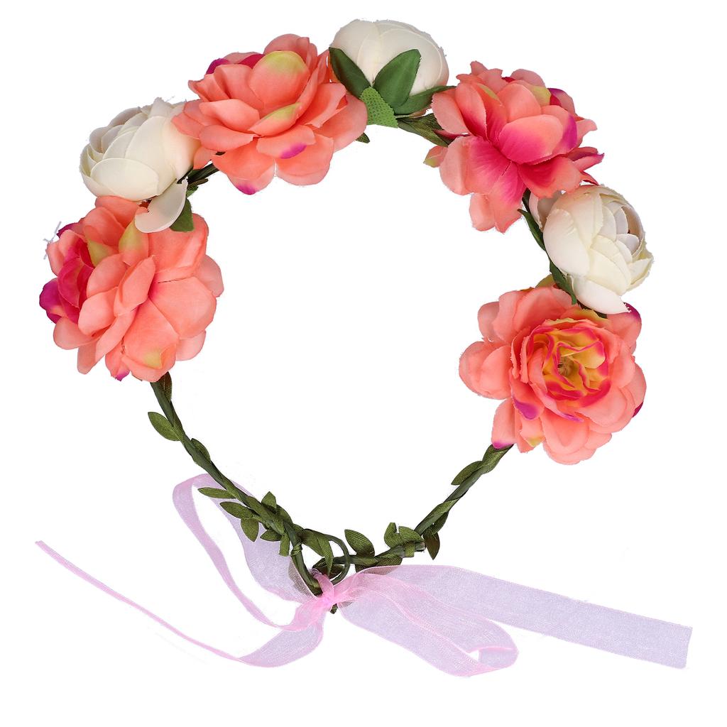   Flower Wreath Headband Floral Garland Headpiece Artificial Floral Crown for Women