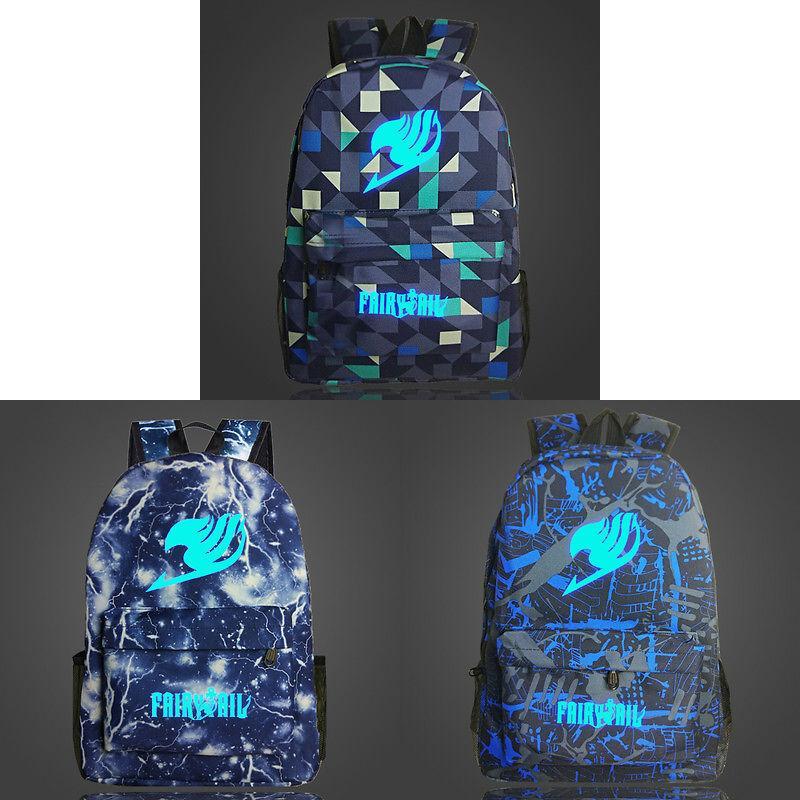 Fairy Tail Backpack Canvas School Bag With Zipper For Students Travel