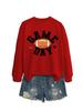 Colorful Football Letter Crewneck Sweatshirt - Game Day Long Sleeve Casual Wear