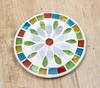 Four Cart Cute Handmade Glass Mosaic Coaster Margaret CNJYK6