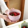Fruit Drainer Basket Ceramic Berry Washer Bowl Self Spinnings Swirls Colander with Drain Holes Kitchen Vegetable Washer Spinner