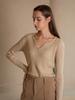 WEDNESDAY DELIGHT Wed V Neck Knit Top