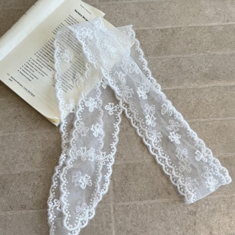 Unikt Y2K Langt Blonde Midjebånd Blomster Sløyfe Blonder Midjebelte Knyting Tynt Kjole Jeans Belte Sommer Tilbehør