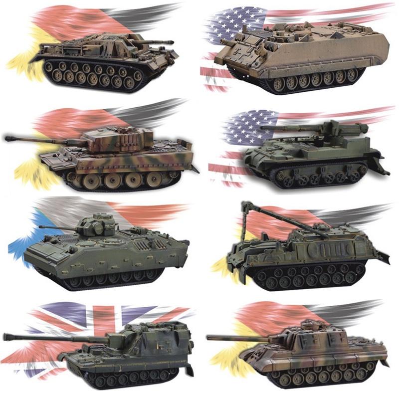 8pcs 172 4d Assemble Tank Heavy Weapons Armor Plastic Model Us  Germany Kits