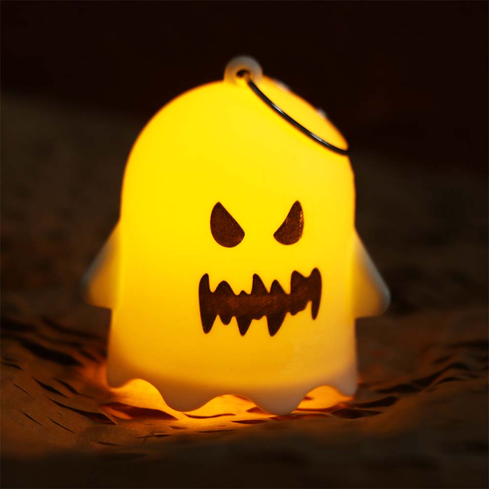 6PCS Halloween Luminous Ghost Keychain Luminous Ghost Light Gifts Kawaii Ghost Pendant  Bag Charms