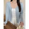 New Arrivals for Plus-Size Women: V-Neck Korean-Style High-End Cardigan, Versatile, Slimming, Covering the Body, Lightweight Sun-Protection Jacket