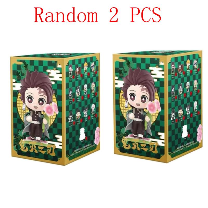 2026 Tanjiro Kamado Nezuko Demon-Slayer Anime Cartoon Figure Blind Box Creative  Statue Ornament Surprise Gift Box