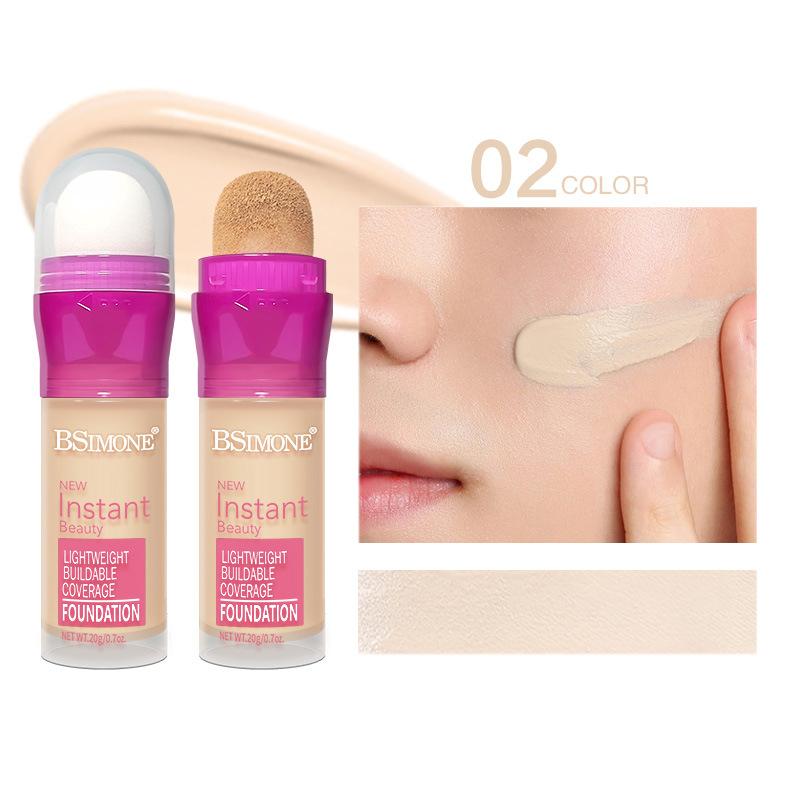 Bsimone Facial Concealer Sponge Head Matte Liquid Foundation Makeup Oil Control Long Lasting Bb Cream Waterproof Brighten