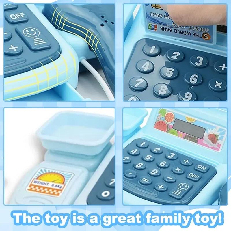 Electronic Cash Register Toy Supermarket Pretend Play Simulation Shopping Model Child Checkout Count Role Play Game Girl Favors