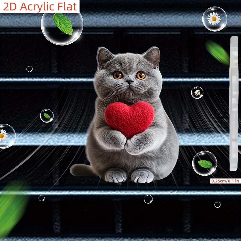 

2D Акриловый Плоский Дизайн Кота Автомобильный Освежитель Воздуха Без Запаха Автомобильный Аромадиффузор для Ароматерапии, Декоративные Аксессуары для Дизайна Интерьера Автомобиля