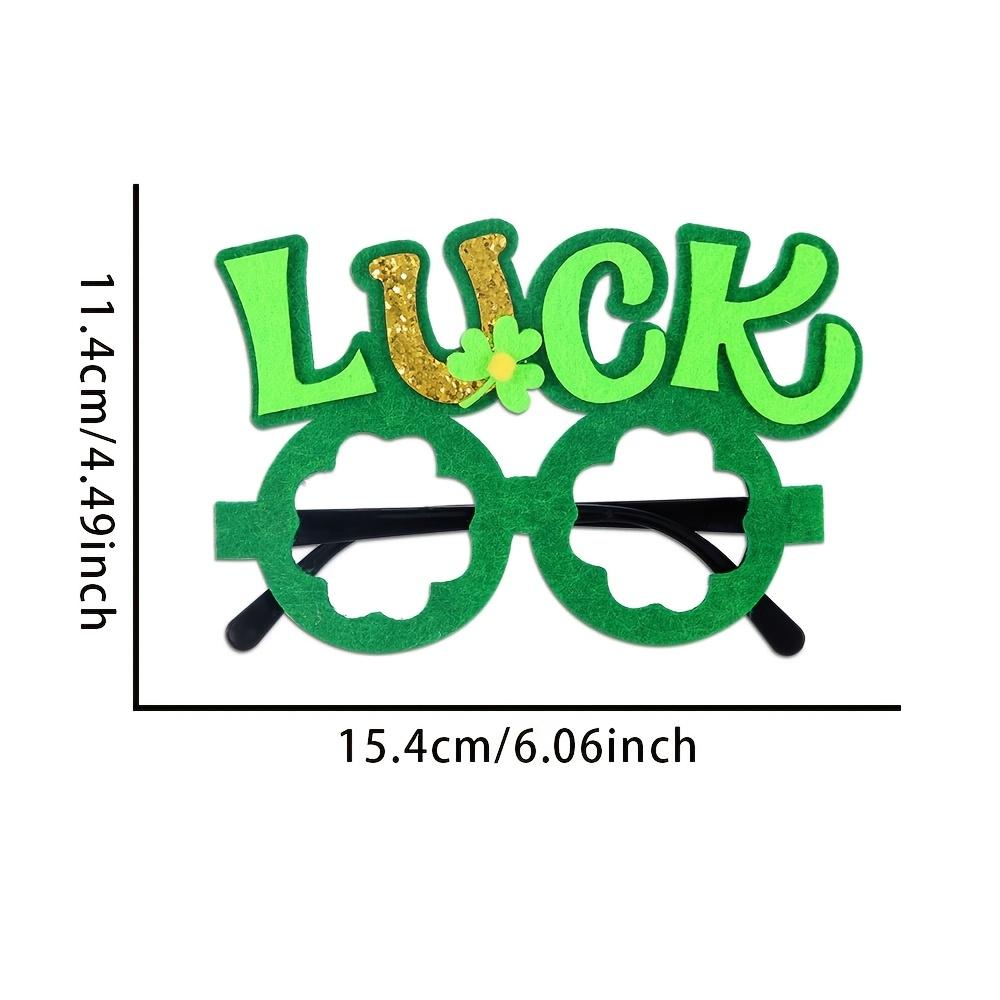 6pcs St. Patrick's Day Eyeglasses - Glittery Green Party Favors & Photo Props, Perfect for Celebrations, Photo Booth Props|Holiday Accessories